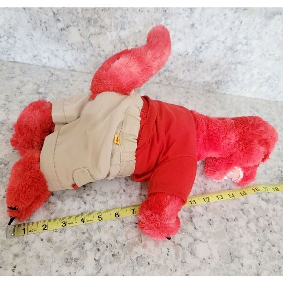 Build A Bear Workshop Red Dinosaur 2012 Raptor Plush Red Boom Shirt 16" - Picture 8 of 9